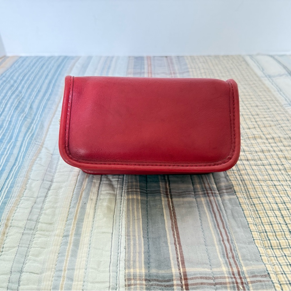 Vintage Coach Chubby Cosmetic/Travel Case - Red (#6925)
